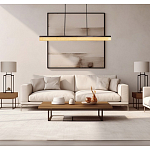 Подвесной светильник линейный из натурального камня Perfection of Geometry варинант исполнения - 8 | Loft Concept в Брянске