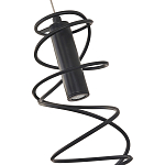 Бра светодиодное из металла со спиральным декоративным элементом черное Metal Spiral варинант исполнения - 2 | Loft Concept в Брянске