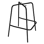 Барный стул со спинкой и подлокотниками на 4-х металлических ножках Douglas Rhombus Серый Велюр варинант исполнения - 5 | Loft Concept в Брянске