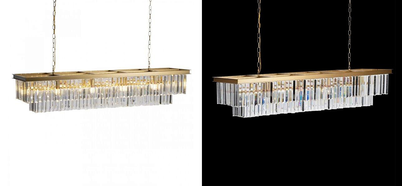 Прямоугольная Люстра RH 1920s Odeon GOLD iron Прозрачное Стекло Длина 120 см Прямоугольная Люстра RH 1920s Odeon GOLD iron Прозрачное Стекло Длина 120 см - Loft-Concept в Брянске