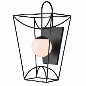 Бра настенное в виде фонаря Black Street Lamp