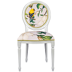 Стул светло-серый из натурального бука с изображением птиц и цветов Blooming Birds варинант исполнения - 1 | Loft Concept в Брянске