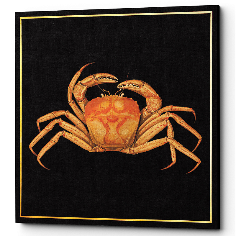 Постер Running Crab Poster Черный Оранжевый Постер Running Crab Poster Черный Оранжевый в Брянске | Loft Concept