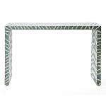 Консоль Дизайнерская Kenya Console ZEBRA Bone Inlay blue варинант исполнения - 1 | Loft Concept в Брянске