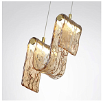 Подвесной светильник волнистой формы из фактурного стекла Wave варинант исполнения - 5 | Loft Concept в Брянске