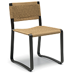 Дизайнерский стул с каркасом из металла с плетеными сиденьем и спинкой GREEN POINT Chair варинант исполнения - 1 | Loft Concept в Брянске