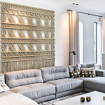 Панно на стену плетеное Макраме бежевый цвет  варинант исполнения - 12 | Loft Concept в Брянске