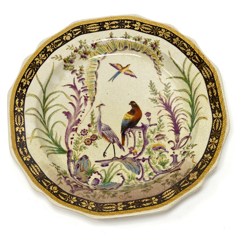 Тарелка настенная Heron and Parrot Мульти Бронза Тарелка настенная Heron and Parrot Мульти Бронза в Брянске | Loft Concept