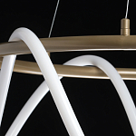 Люстра подвесная круглая золотого цвета с белыми изогнутыми световыми линиями Luke Lampco Tracer Lamp варинант исполнения - 10 | Loft Concept в Брянске