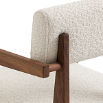 Кресло обеденное Alcove White Boucle из массива ореха варинант исполнения - 6 | Loft Concept в Брянске