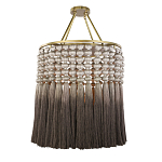 Люстра плетеная с кисточками на золотистом каркасе Boho Tassel Chandelier варинант исполнения - 2 | Loft Concept в Брянске