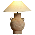 Настольная лампа керамическая с ручками и тканевым абажуром Eastern Tale варинант исполнения - 2 | Loft Concept в Брянске