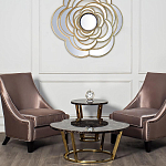 Стол журнальный коричневый на золотом основании Symphony of the Earth варинант исполнения - 2 | Loft Concept в Брянске