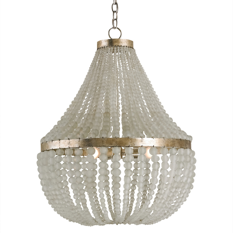 Люстра каплевидной формы с подвесками в виде круглых прозрачных бусин Crystal Bead Chandelier Серебряный Прозрачный Люстра каплевидной формы с подвесками в виде круглых прозрачных бусин Crystal Bead Chandelier Серебряный Прозрачный в Брянске | Loft Concept