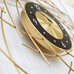 Часы настенные из металла с чёрным циферблатом Current Time варинант исполнения - 3 | Loft Concept в Брянске