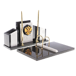 Настольный письменный набор из мрамора и змеевика с гербом России Marble Accessory варинант исполнения - 2 | Loft Concept в Брянске