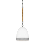 Подвесной светильник белый колоколообразный с декоративной обмоткой из веревки Hinkley варинант исполнения - 1 | Loft Concept в Брянске