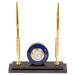 Часы настольные с двумя ручками из натурального камня Stone Clock варинант исполнения - 4 | Loft Concept в Брянске