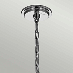 Люстра круглая цвета хром с вертикальными стеклянными трубками и круглыми подвесками Kichler варинант исполнения - 3 | Loft Concept в Брянске