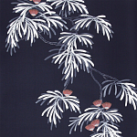 Обои ручная роспись Silk Tree Special Colourway on Empire Blue dyed silk варинант исполнения - 1 | Loft Concept в Брянске