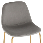 Барный стул на золотистых ножках VENDRAMIN Grey варинант исполнения - 6 | Loft Concept в Брянске