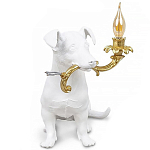 Настольная лампа в виде щенка Puppy White Table Lamp варинант исполнения - 1 | Loft Concept в Брянске