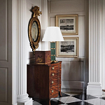 Настольная лампа на основании из зеленого мрамора с белым абажуром Noelia Green варинант исполнения - 5 | Loft Concept в Брянске