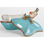 Фарфоровая шкатулка с птицей Eden Garden Blue варинант исполнения - 5 | Loft Concept в Брянске