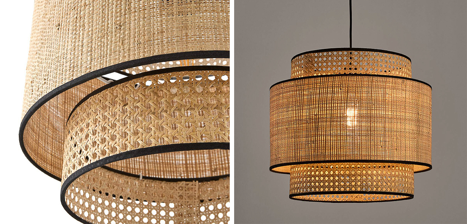 Подвесной светильник Ottar Dual Wicker beige black Подвесной светильник Ottar Dual Wicker beige black - Loft-Concept в Брянске