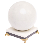 Шар декоративный на подставке из натурального камня Мрамор Белый Natural Stone Spheres 11 см варинант исполнения - 1 | Loft Concept в Брянске