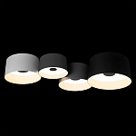 Потолочный светильник с 4-мя цилиндрическими абажурами белого серого и черного цвета Urban Dome варинант исполнения - 2 | Loft Concept в Брянске