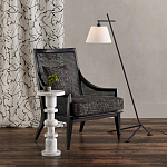 Торшер с черным наклонным корпусом и конусовидным абажуром Black Tripod варинант исполнения - 5 | Loft Concept в Брянске