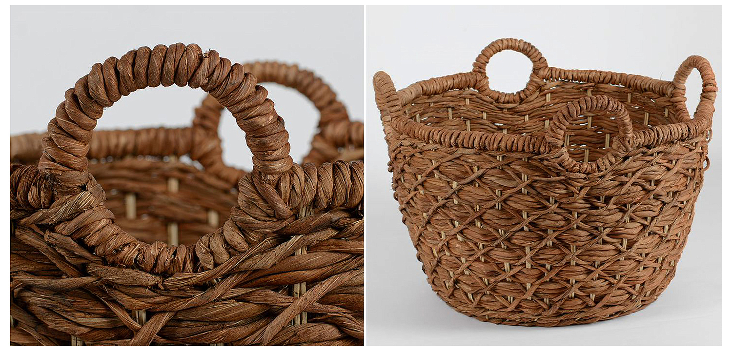 Корзина плетеная Wicker basket 4 handles Корзина плетеная Wicker basket 4 handles - Loft-Concept в Брянске