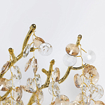 Бра золотого цвета с ветвями и прозрачными хрустальнымих подвесками Droplet Chandelier варинант исполнения - 3 | Loft Concept в Брянске