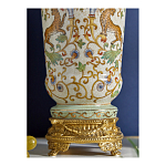 Ваза из фарфора на бронзовом основании Turquoise Blooming Garden варинант исполнения - 6 | Loft Concept в Брянске