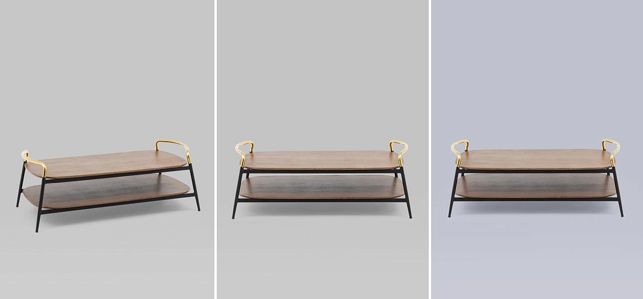 Столик кофейный с полочкой Garland Collection Столик кофейный с полочкой Garland Collection - Loft-Concept в Брянске