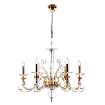 Люстра с 6-ю лампочками и изогнутыми прозрачными элементами из стекла Twisted Glass Candles Chandelier варинант исполнения - 2 | Loft Concept в Брянске