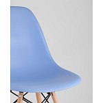 Пластиковый стул на ножках из массива бука Eames Blue варинант исполнения - 2 | Loft Concept в Брянске