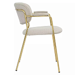 Стул Singer Chair с подлокотниками серый на золотистых ножках варинант исполнения - 2 | Loft Concept в Брянске