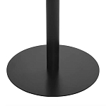 Круглый обеденный стол с белой мраморной столешницей White Tabletop on Black Base варинант исполнения - 5 | Loft Concept в Брянске