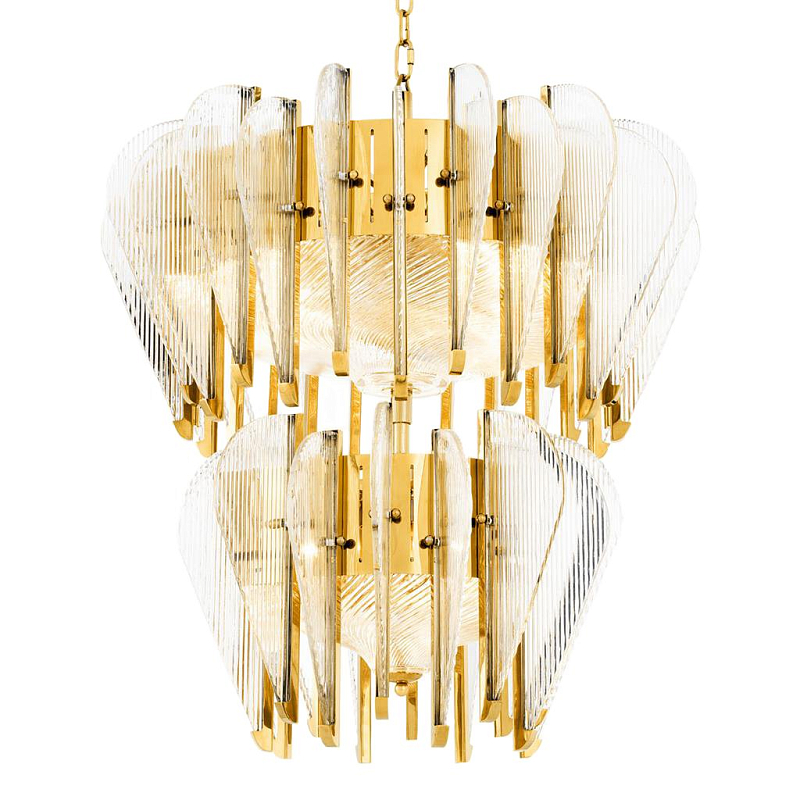 Люстра Chandelier Canzone Золотой Прозрачное Стекло Люстра Chandelier Canzone Золотой Прозрачное Стекло в Брянске | Loft Concept