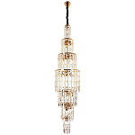 Большая многоярусная люстра с хрустальными подвесками Crystal Art Multi-tiered Gold Chandelier варинант исполнения - 3 | Loft Concept в Брянске