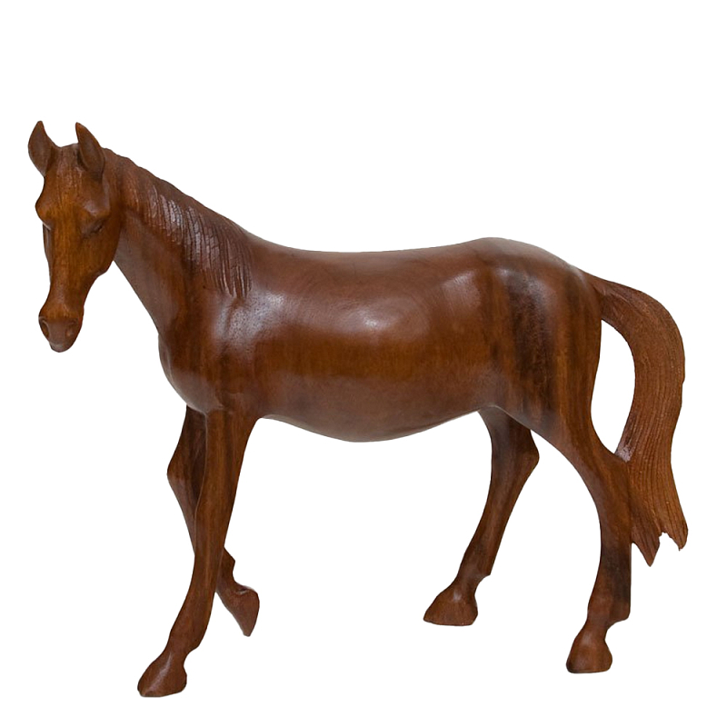Статуэтка из дерева суар дикая лошадь Wild Horses Коричневый Статуэтка из дерева суар дикая лошадь Wild Horses Коричневый в Брянске | Loft Concept