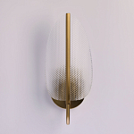 Бра с изогнутым рельефным плафоном Textured Glass варинант исполнения - 3 | Loft Concept в Брянске