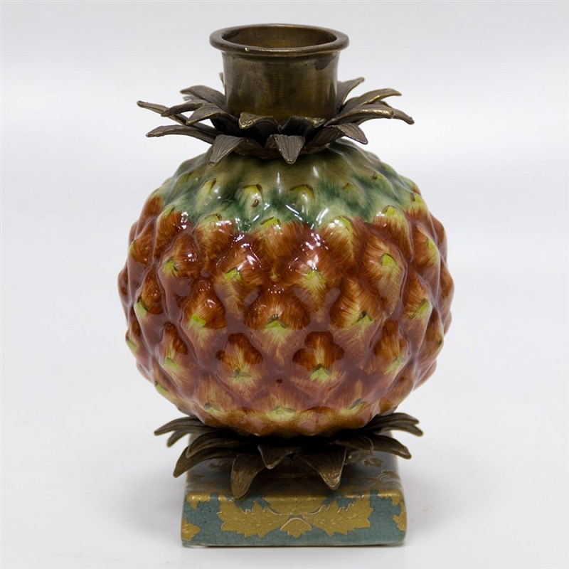 Подсвечник Pineapple Fruit Коричневый Бронза Зеленый в Брянске | Loft Concept 