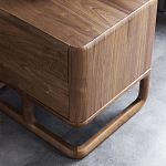 Прикроватный деревянный столик с 2-мя ящиками Moon Walnut Furniture варинант исполнения - 5 | Loft Concept в Брянске