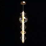 Подвесной светильник с вертикальной композицией из прозрачных и янтарных стеклянных шаров и ромбов Gabriel Scott Luna варинант исполнения - 13 | Loft Concept в Брянске