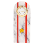 Часы погон МВД подарочные настольные из натурального камня Мрамор Military Clock варинант исполнения - 4 | Loft Concept в Брянске