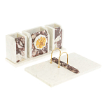 Настольный письменный набор из мрамора и креноида с гербом России Marble Accessory варинант исполнения - 2 | Loft Concept в Брянске