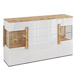 Комод с белым глянцевым фасадом с 2-мя дверцами и ящиками Grace of Furniture  варинант исполнения - 1 | Loft Concept в Брянске